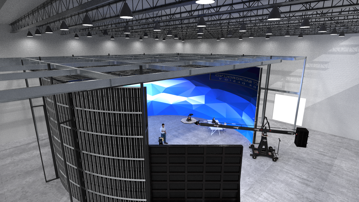 Custom dvLED virtual production studio video walls